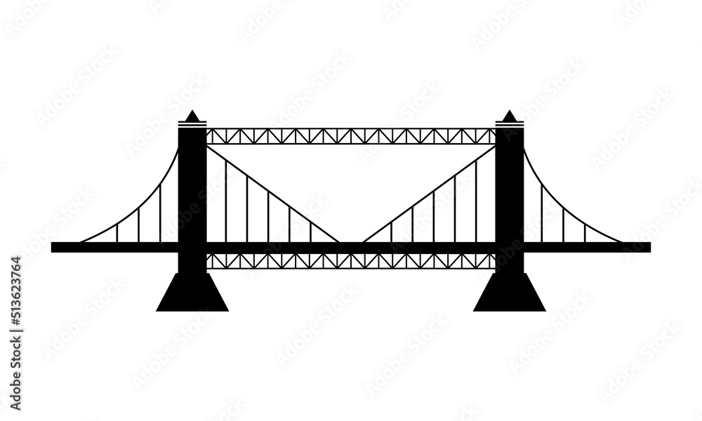 Obraz premium vector long bridge logo