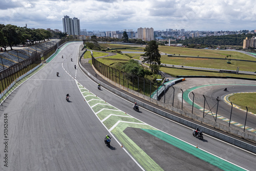Fotografia Vista aérea do Autódromo de Interlagos, também conhecido como Autódromo José Carlos Pace