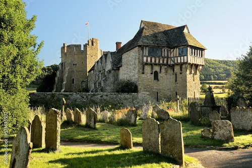 Canvas Print 13C Stokesay Castle, Craven Arms, Shropshire England from Church of St