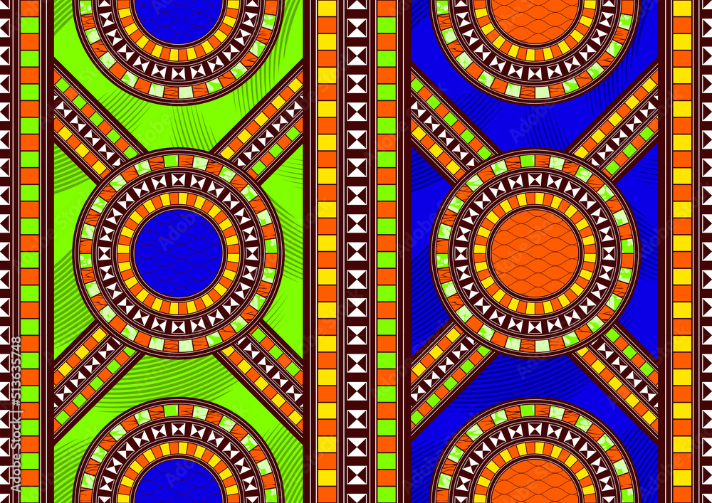 africa abstract seamless pattern, tribal textile art, hand-draw background vibrant colors, fashion artwork for Fabric print, clothes, scarf, shawl, carpet, kerchief, handkerchief vector file.