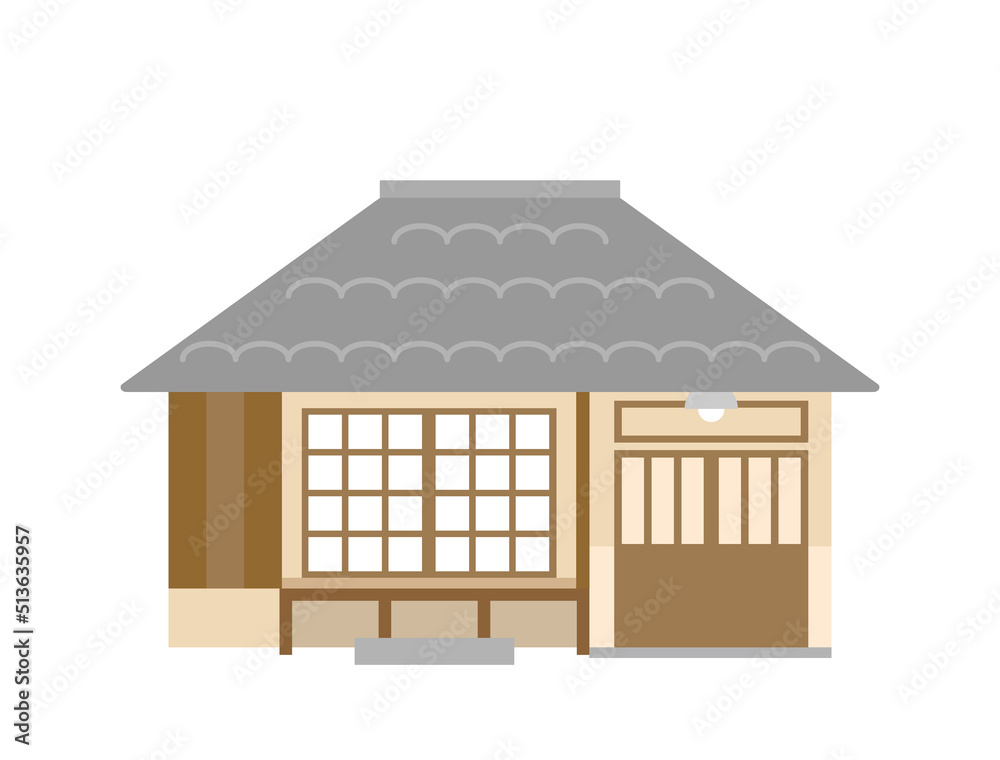 古民家や和風の住宅をイメージしたイラスト 古民家や和風の住宅をイメージしたイラスト