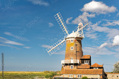 Fotobehang 18th C red brick Cley Windmill aka Cley Towermill in the North Norfolk Heritage
