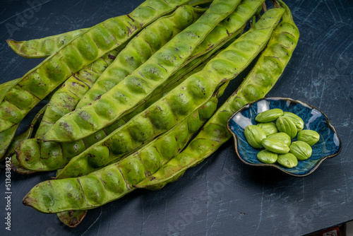 Pakria or Bitter bean, Plants for Thai and Asian Ingredients. photo