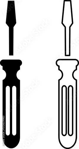 turnscrew tool icon illustration opn white background..eps photo