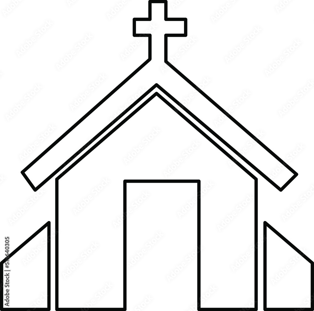 vector illustration of church icon. modern church flat symbol on grey vector illustration of church icon. modern church flat symbol on grey