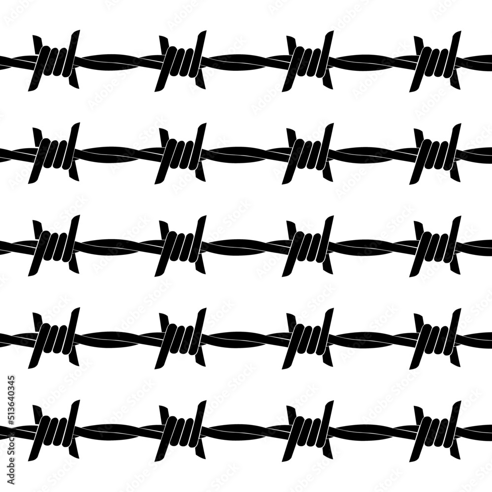 vector seamless barbed wire pattern vector seamless barbed wire pattern