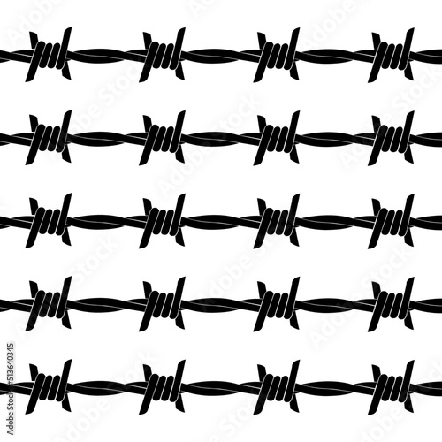 vector seamless barbed wire pattern