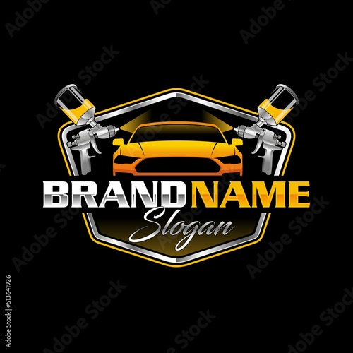 auto paint logo vector illustration