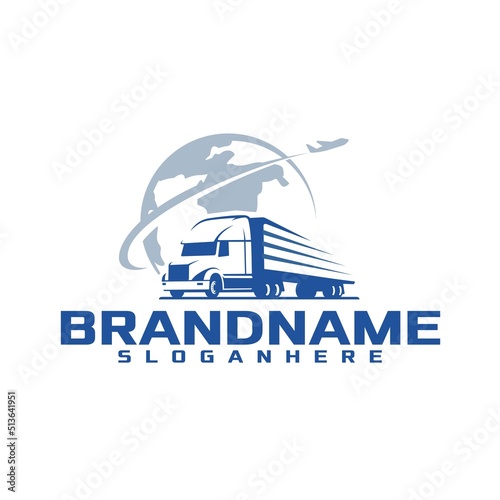 Trucking logo vector illustration