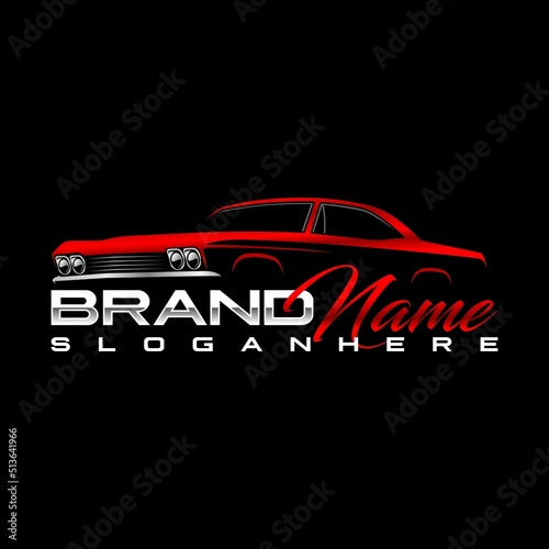classic car logo vector illustration
