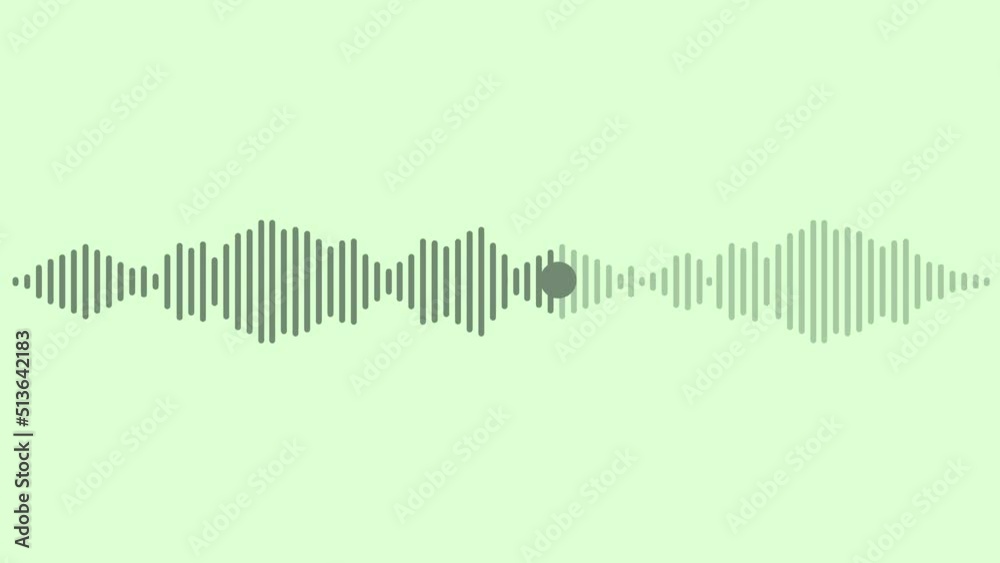 Animation of smartphone with voice messages. Audio waves recording on cell phone. Voice message recording icon Phone recording sound and speech. Voice message chat and in-app conversations.