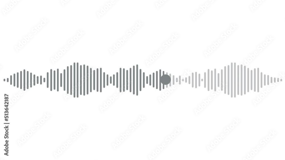 Animation of smartphone with voice messages. Audio waves recording on cell phone. Voice message recording icon Phone recording sound and speech. Voice message chat and in-app conversations.