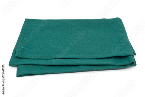 Fabric placemat isolated on white background. Selective focus.