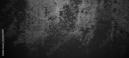 Scary black grunge goth design. horror black background. Scary dark walls, slightly light black concrete cement texture for background. © Ronny sefria