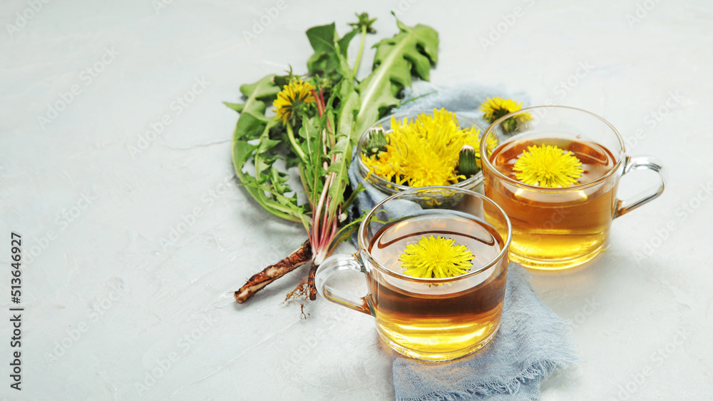 Delicious healthy tea made of dandelion flowers. Delicious healthy tea made of dandelion flowers.