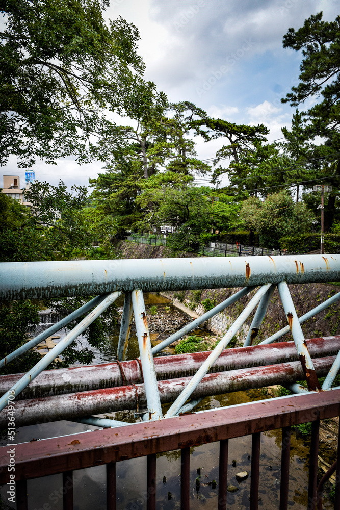 Fototapeta premium 初夏の夙川公園付近の情景