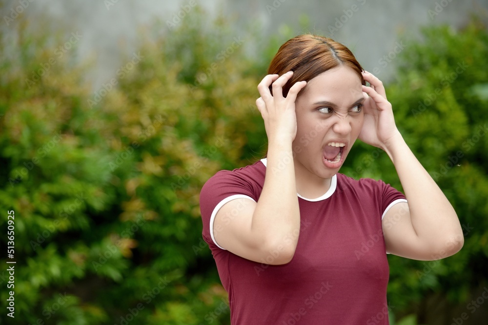 An Anxious Youthful Redhead Person An Anxious Youthful Redhead Person