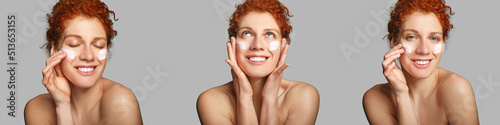 Set of beautiful redhead wo...