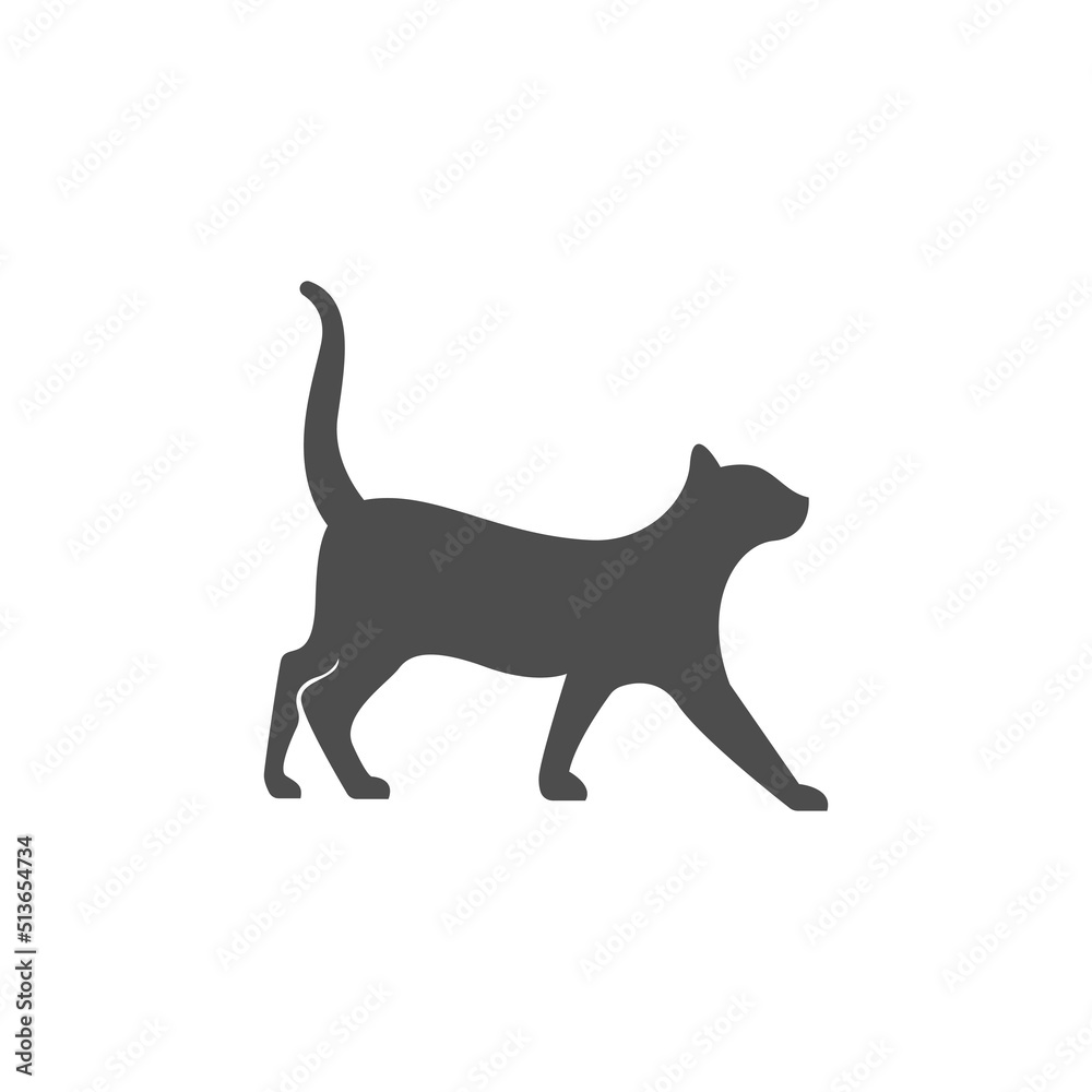 Cat logo icon illustration