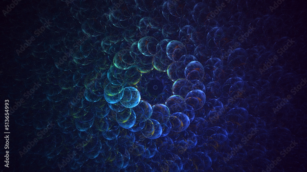 Fototapeta premium 3D rendering abstract round light background