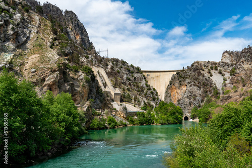 Green Canyon, Manavgat. Hydroelectric power station. Water and mountains. Largest canyon reservoir in Turkey