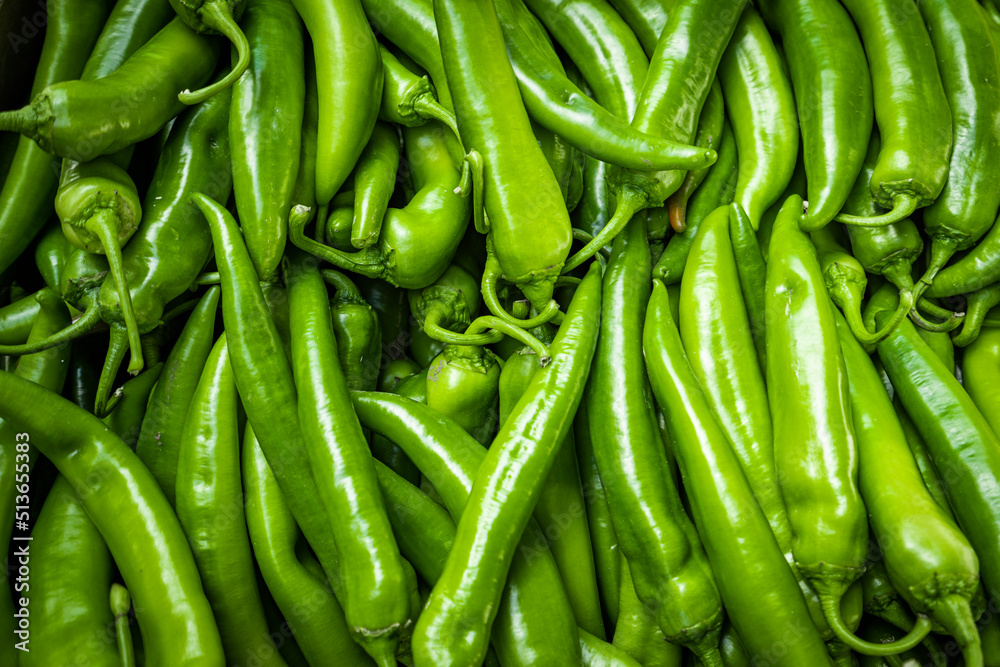  Raw Green Organic Serrano Peppers.  green chili peppers