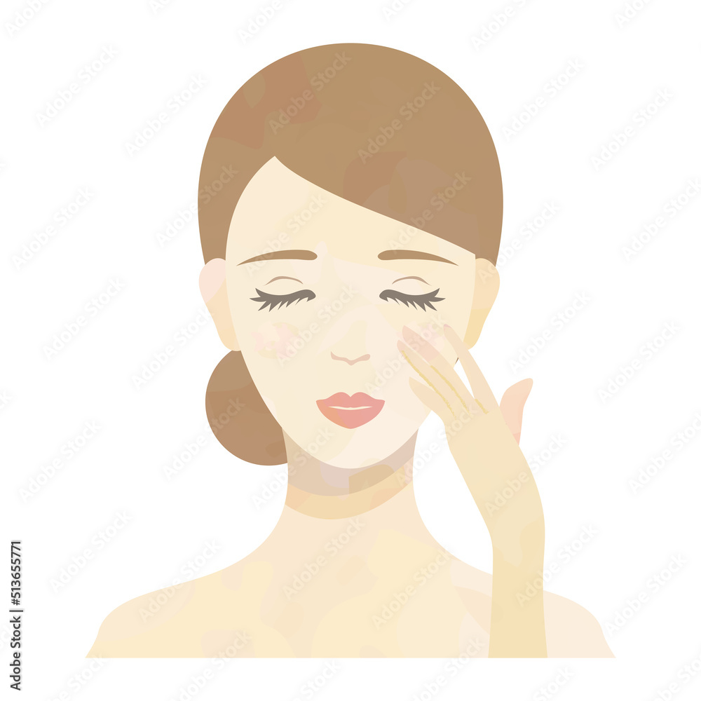 美容 スキンケアをする女性 美容 スキンケアをする女性