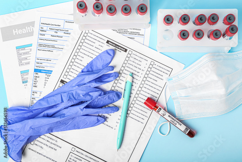 Blood samples with medical ...