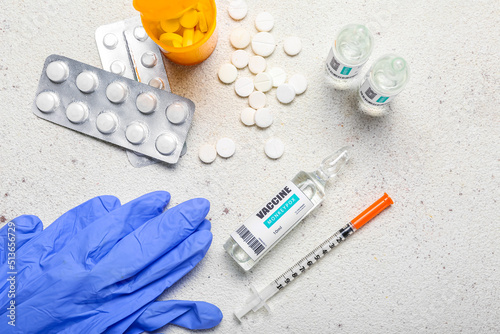 Ampules of monkeypox vaccin...