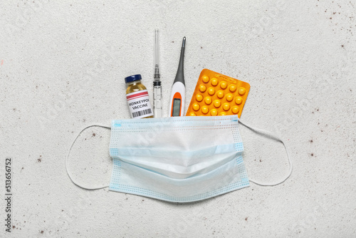 Monkeypox vaccine, syringe,...