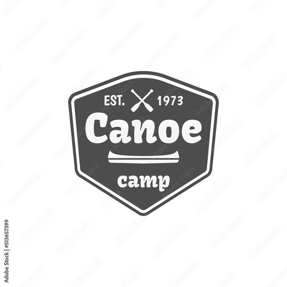 Canoe Rafting Camp logo premium vector for sale Canoe Rafting Camp logo premium vector for sale