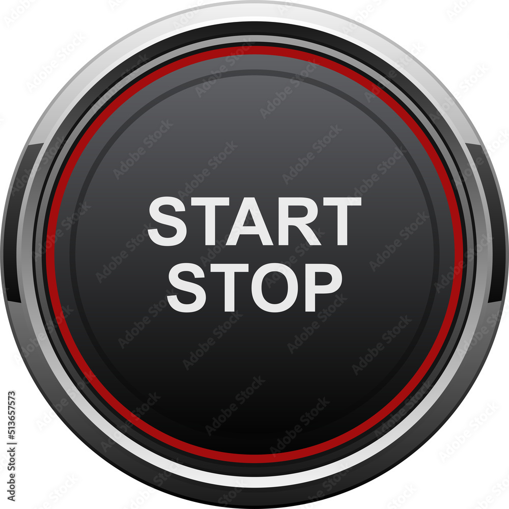 Start and stop engine button clipart design illustration