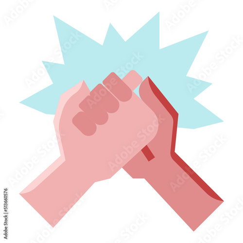 arm wrestling line icon