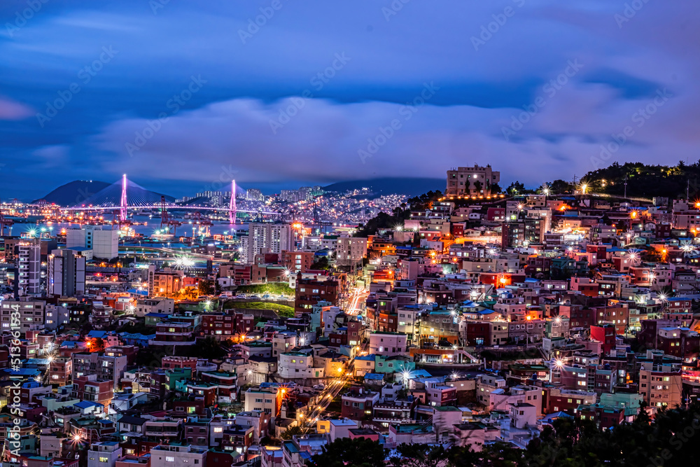 Scenic view of city scape against sky during sunset