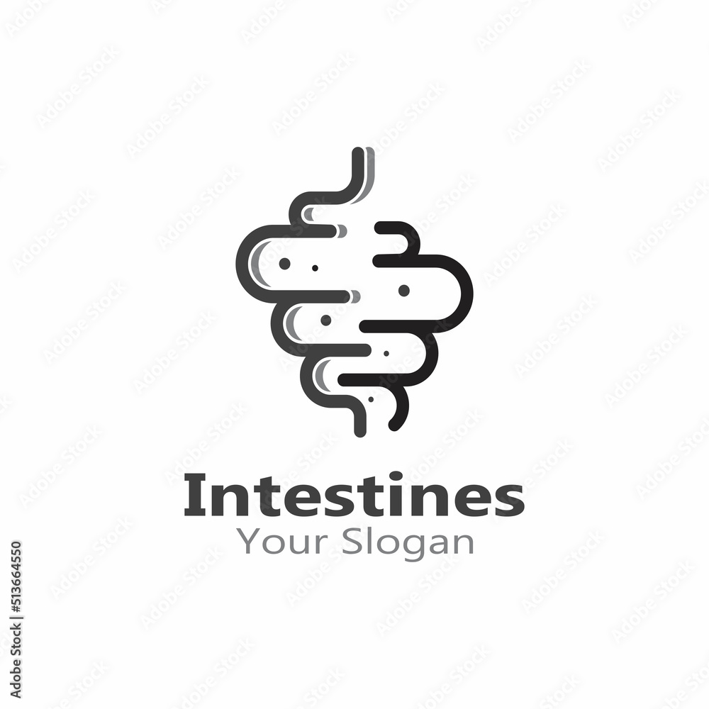 Fototapeta premium Intestine human Logo Collections digestion Organ medical