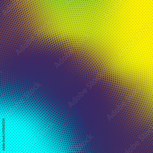 Abstract Modern Background with Halftone and Rainbow Gradient Color