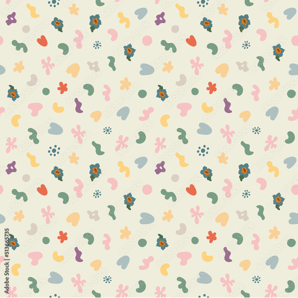 Abstract seamless pattern. Simple organic shapes Abstract seamless pattern. Simple organic shapes