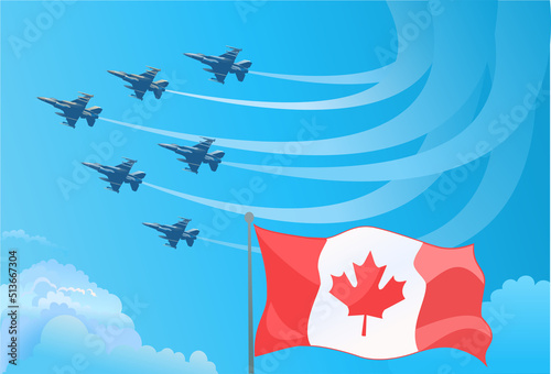 Canada National Day Festival Canada flag design. Happy Holidays