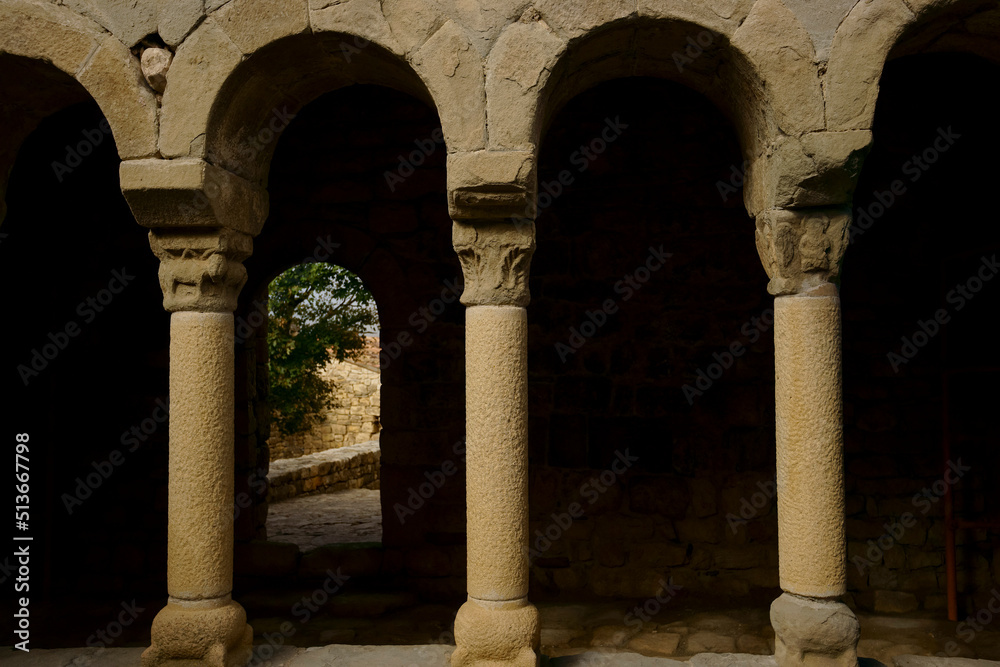 Obraz na płótnie Ermita románica de Mur.Montsec d' Ares.Lleida.Cordillera pirenaica.Catalunya.España. w salonie