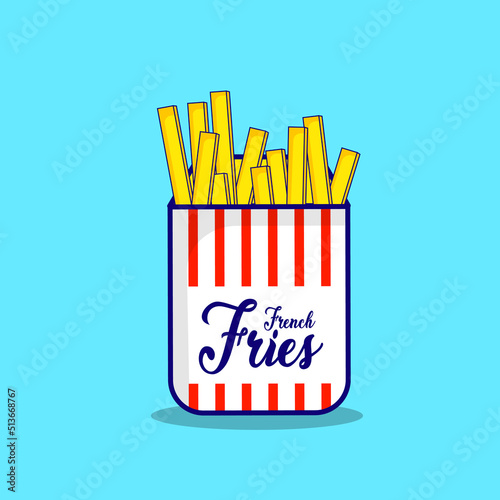 french fries cartoon vector
