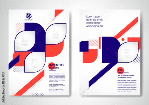 Template vector design for Brochure, AnnualReport, Magazine, Poster, Corporate Presentation, Portfolio, Flyer, infographic, layout modern with color size A4, Front and back, Easy to use.
