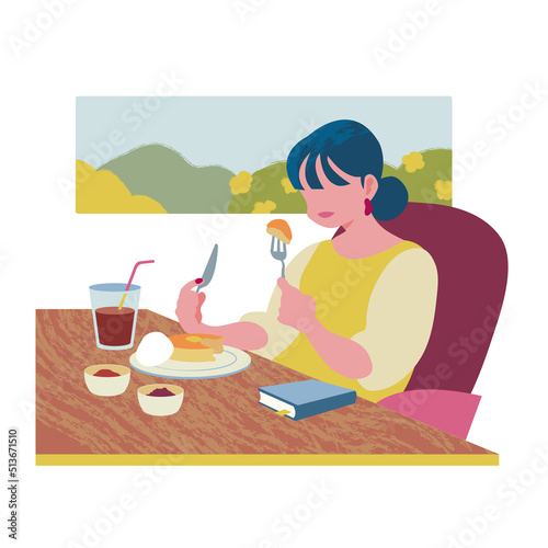 喫茶店のおひとりさま女子
