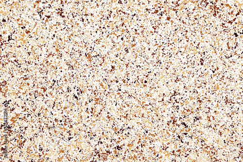 Coffee Color Grain Texture Isolated on White Background. Chocolate Shades Confetti. Brown Particles. Digitally Generated Image. Vector Illustration, EPS 10.