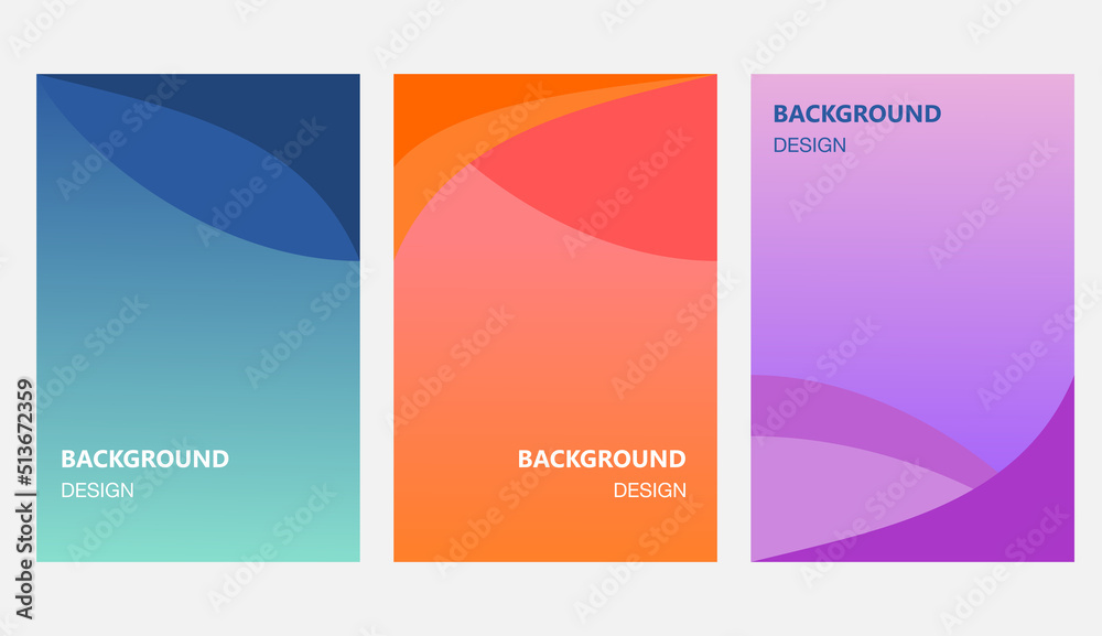 Fototapeta premium Set of business card templates with gradient background design