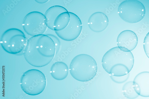 Abstract Beautiful Transparent Soap Bubbles Background. Soap Sud Bubbles Water. 