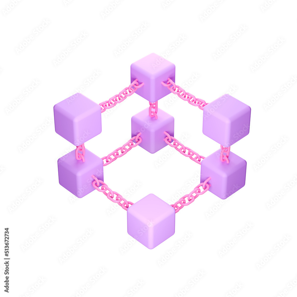 Blockchain Technology Concept Financial Technology To Secure