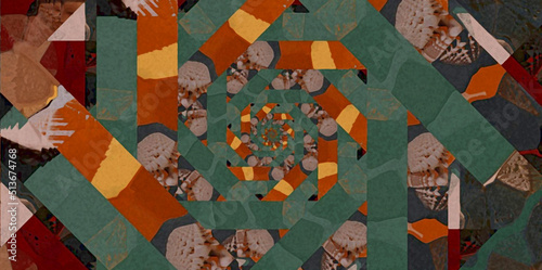 Circular pattern. illustration. Sacred geometry. Mysterious psychedelic relaxation pattern. 