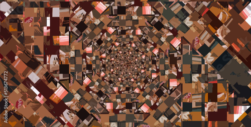 Circular pattern. illustration. Sacred geometry. Mysterious psychedelic relaxation pattern. 