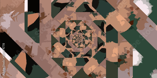 Circular pattern. illustration. Sacred geometry. Mysterious psychedelic relaxation pattern. 