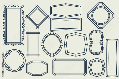 Fourteen 14 hand drawn fram...